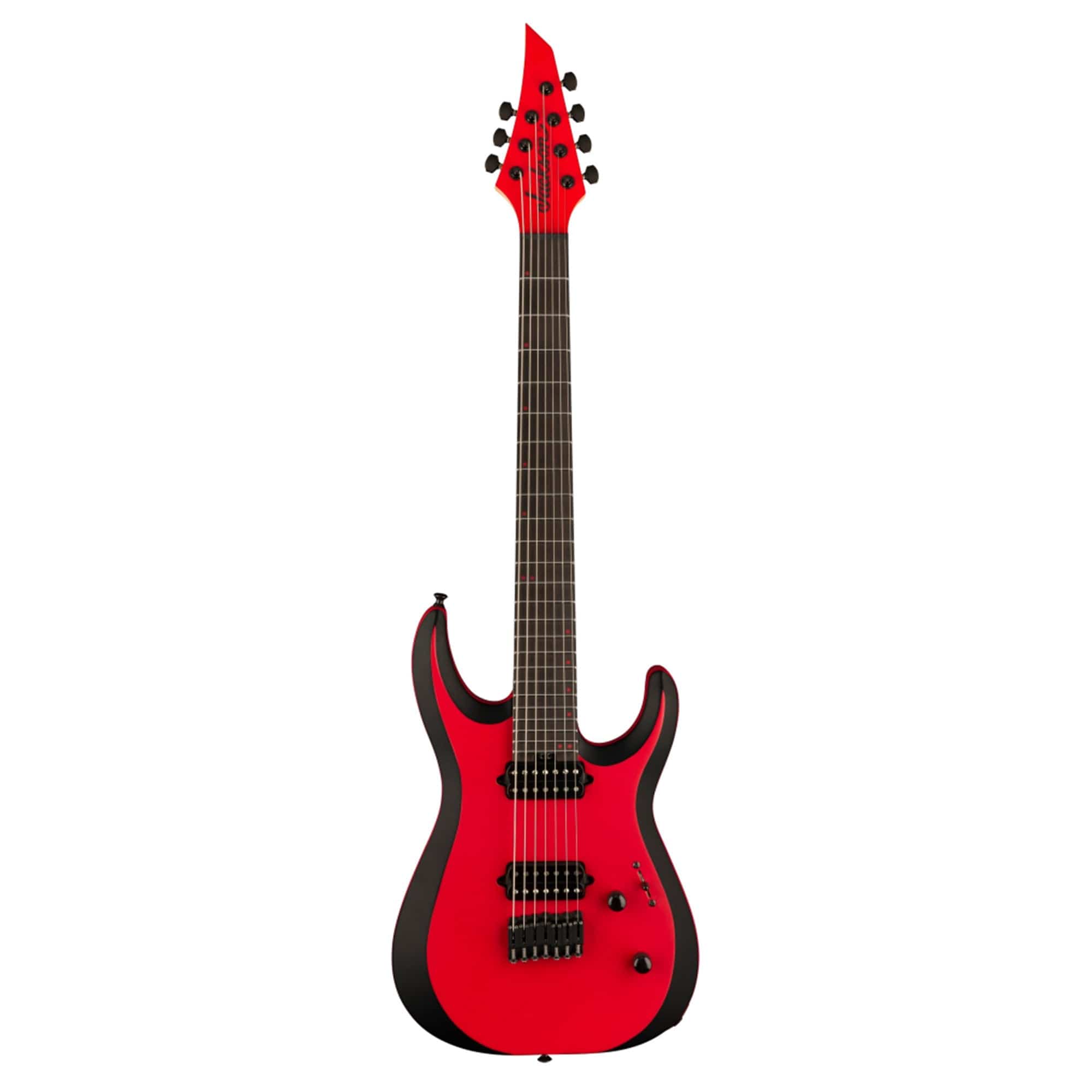 Jackson Pro Plus Series DK Modern MDK7 HT Satin Red w/Black Bevels Electric Guitars / Solid Body