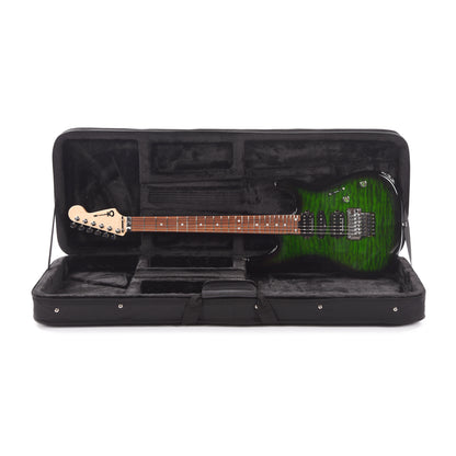 Charvel MJ San Dimas Style 1 HSH FR PF QM Transparent Green Burst