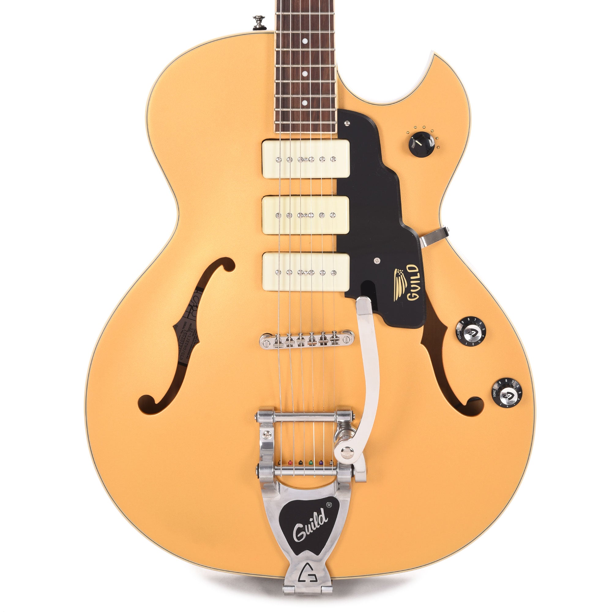 Guild Starfire I Jet 90 Satin Gold w/Guild Vibrato Tailpiece