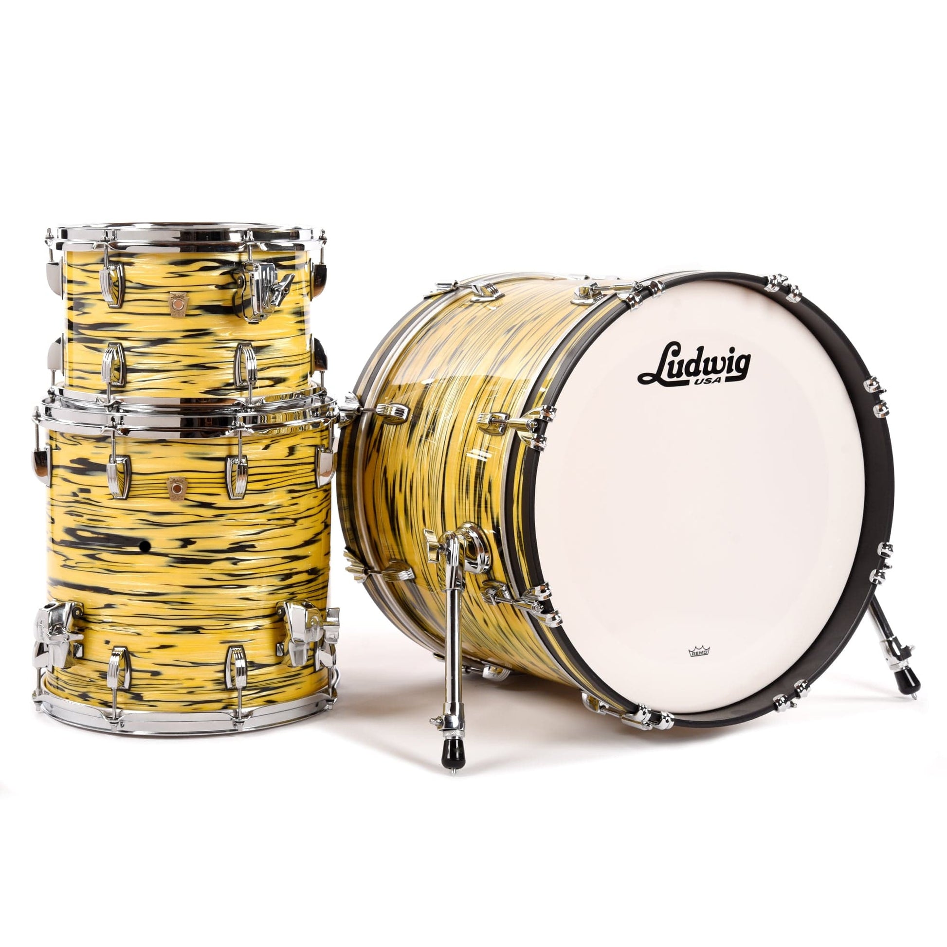 Ludwig Classic Maple 12/14/20 3pc. Drum Kit Lemon Oyster Drums and Percussion / Acoustic Drums / Full Acoustic Kits