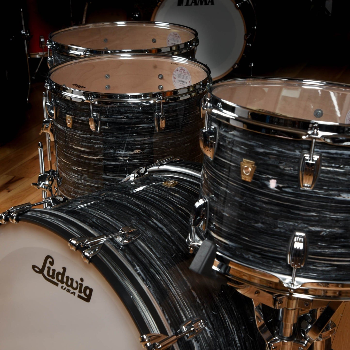 Ludwig Classic Maple 13/16/18/24 4pc. Drum Kit Vintage Black Oyster Drums and Percussion / Acoustic Drums / Full Acoustic Kits