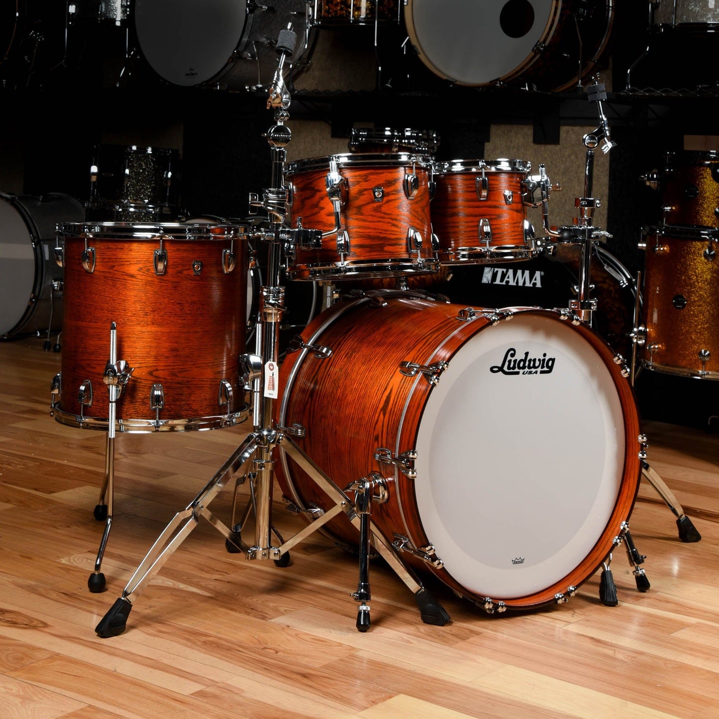 Ludwig Classic Oak 10/12/16/22 4pc. Drum Kit Tennessee Whiskey Drums and Percussion / Acoustic Drums / Full Acoustic Kits