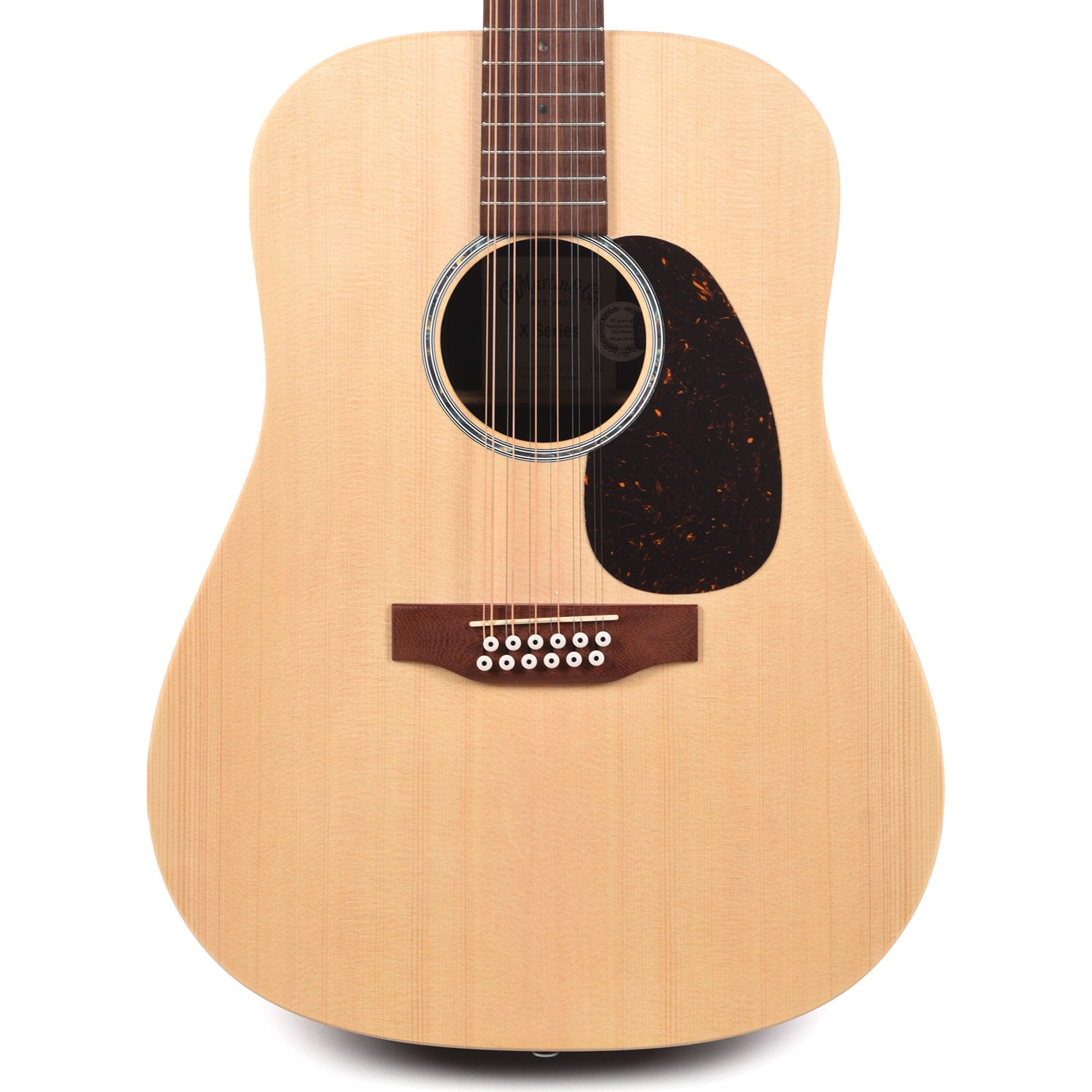 Martin D-X2E 12-String Spruce/Brazilian Rosewood Pattern HPL Natural Acoustic Guitars / Dreadnought