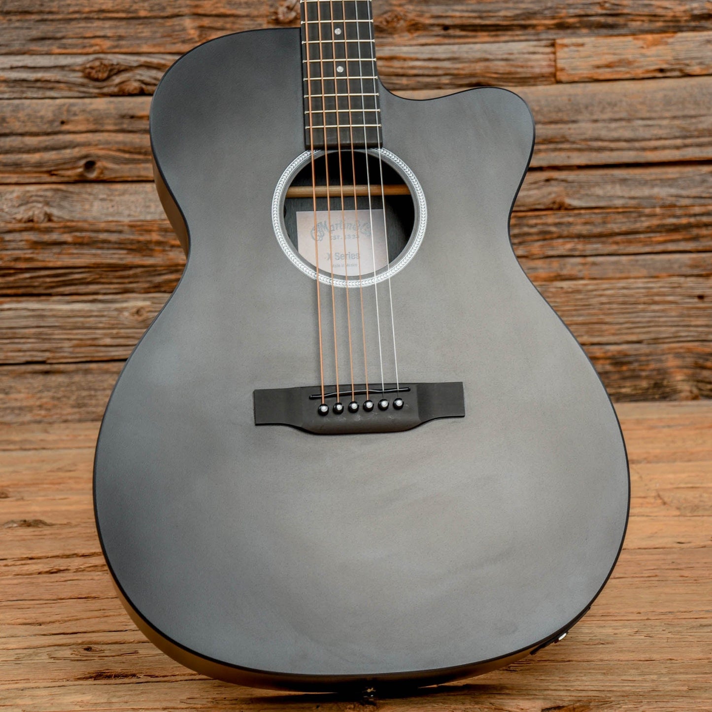 Martin X-Series OMC-X1E Black 2023 Acoustic Guitars / OM and Auditorium