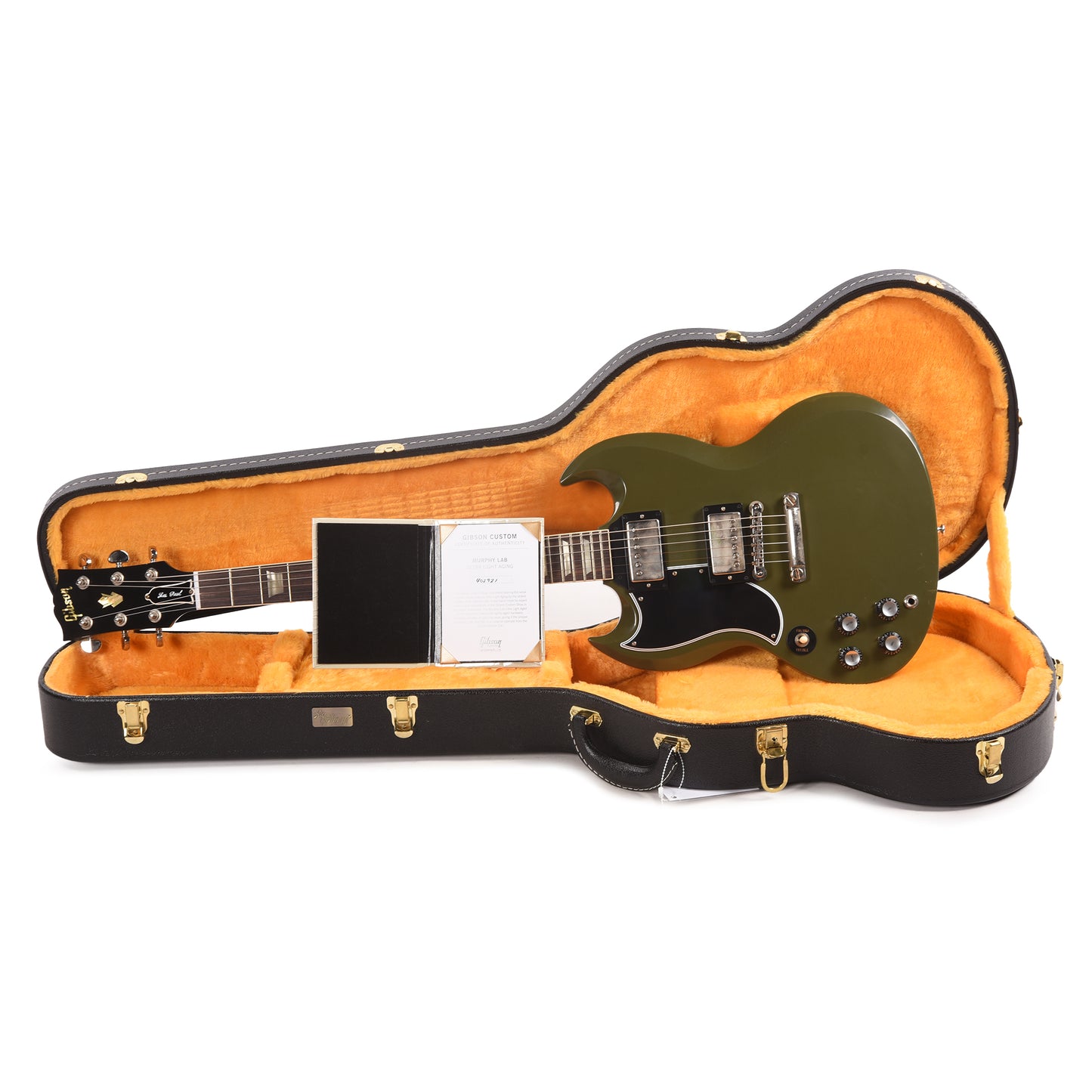 Gibson Custom Shop 1961 SG Les Paul Standard "CME Spec" LEFTY Antique Olive Drab Ultra Light Aged