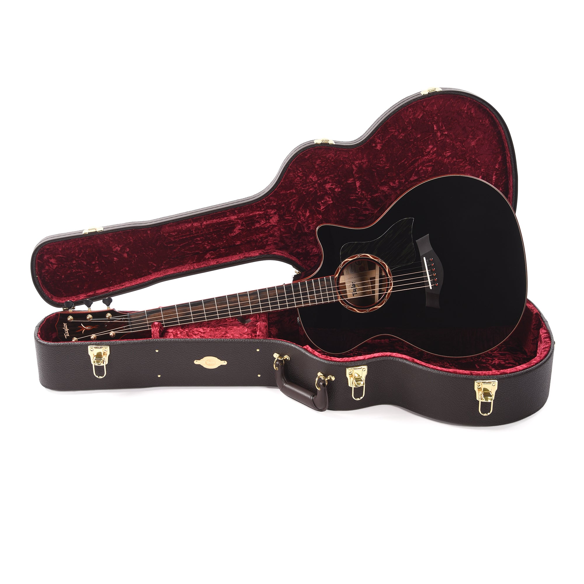 Taylor Custom Grand Auditorium Torrefied Sitka/Cocobolo Black Top ES2 w/Bloodwood Binding