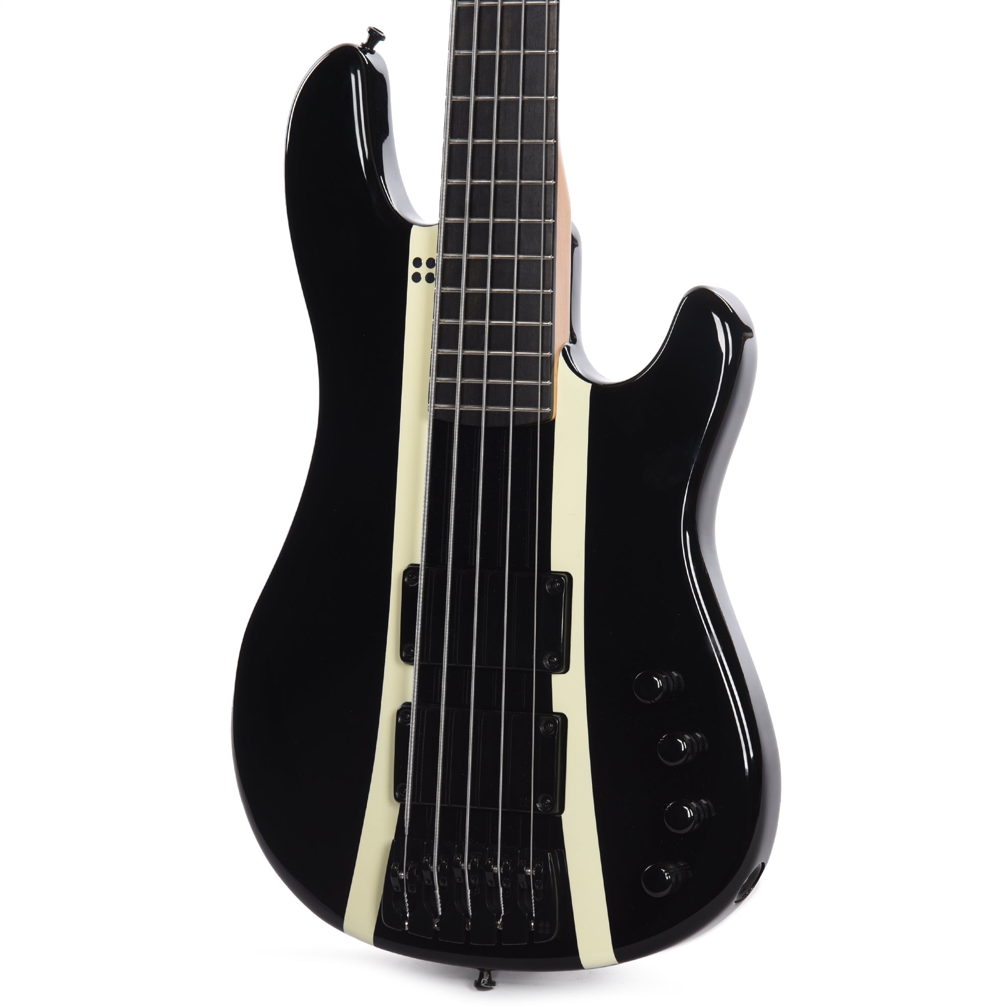 Sandberg California VM5 5-String Highgloss Black w/Creme Stripes