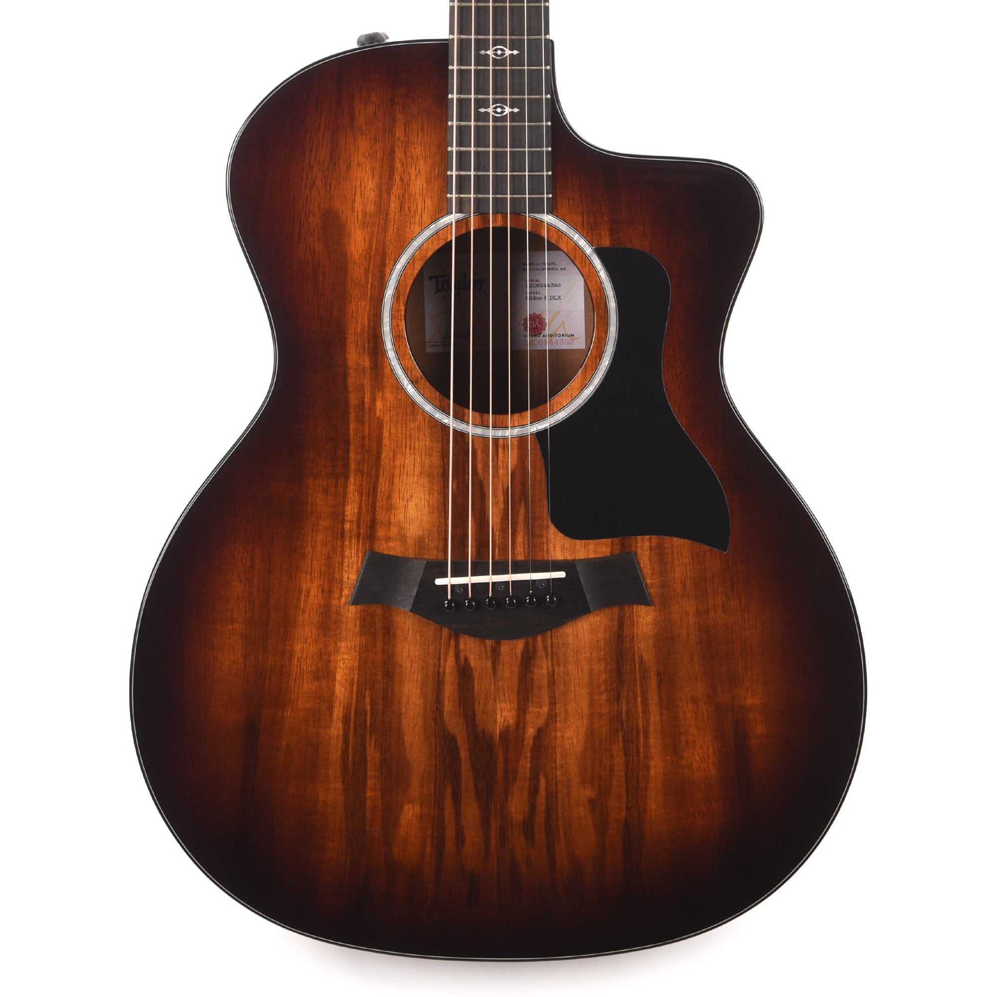 Taylor 224ce-K Deluxe Grand Auditorium Hawaiian Koa Shaded Edgeburst ES2 Factory B-Stock