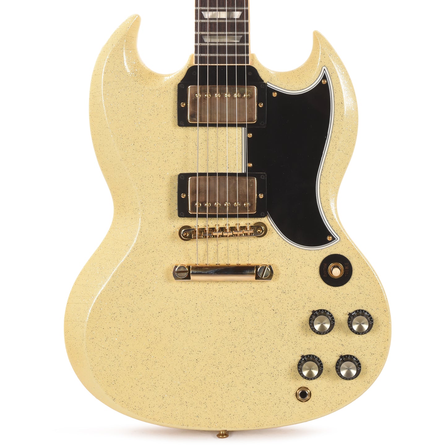 Gibson Custom Shop 1961 SG Standard Reissue "CME Spec" Heavy Antique White Sparkle Ultra Light Aged