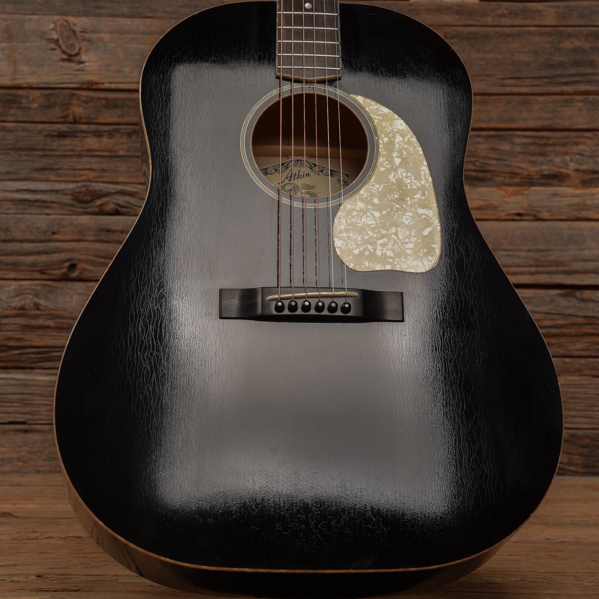 Atkin J43BP Sitka Top Maple Back and Sides Black 2023