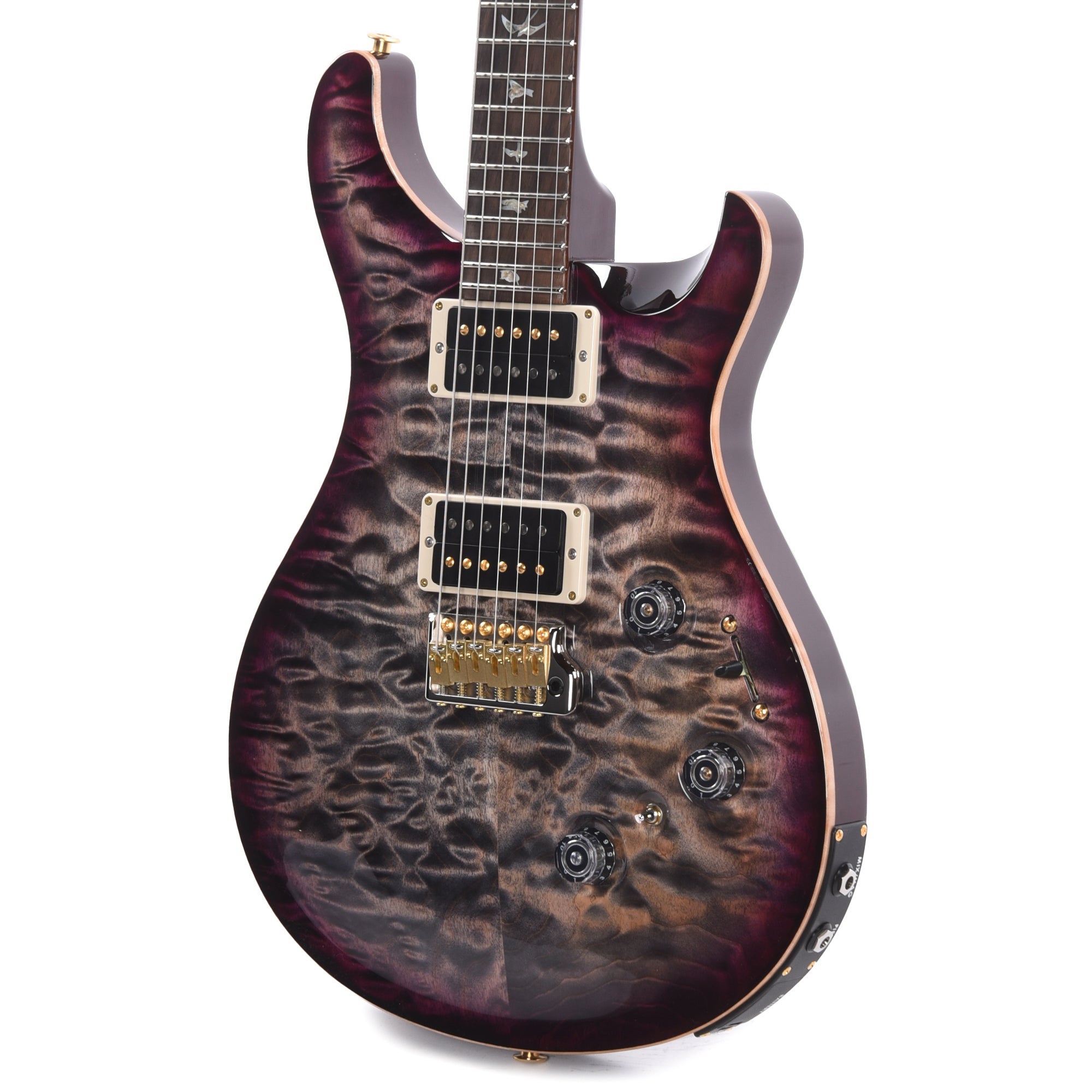 PRS Wood Library Custom 24 Piezo 10-Top Quilt Charcoal Purple Burst w/Brazilian Rosewood Fingerboard