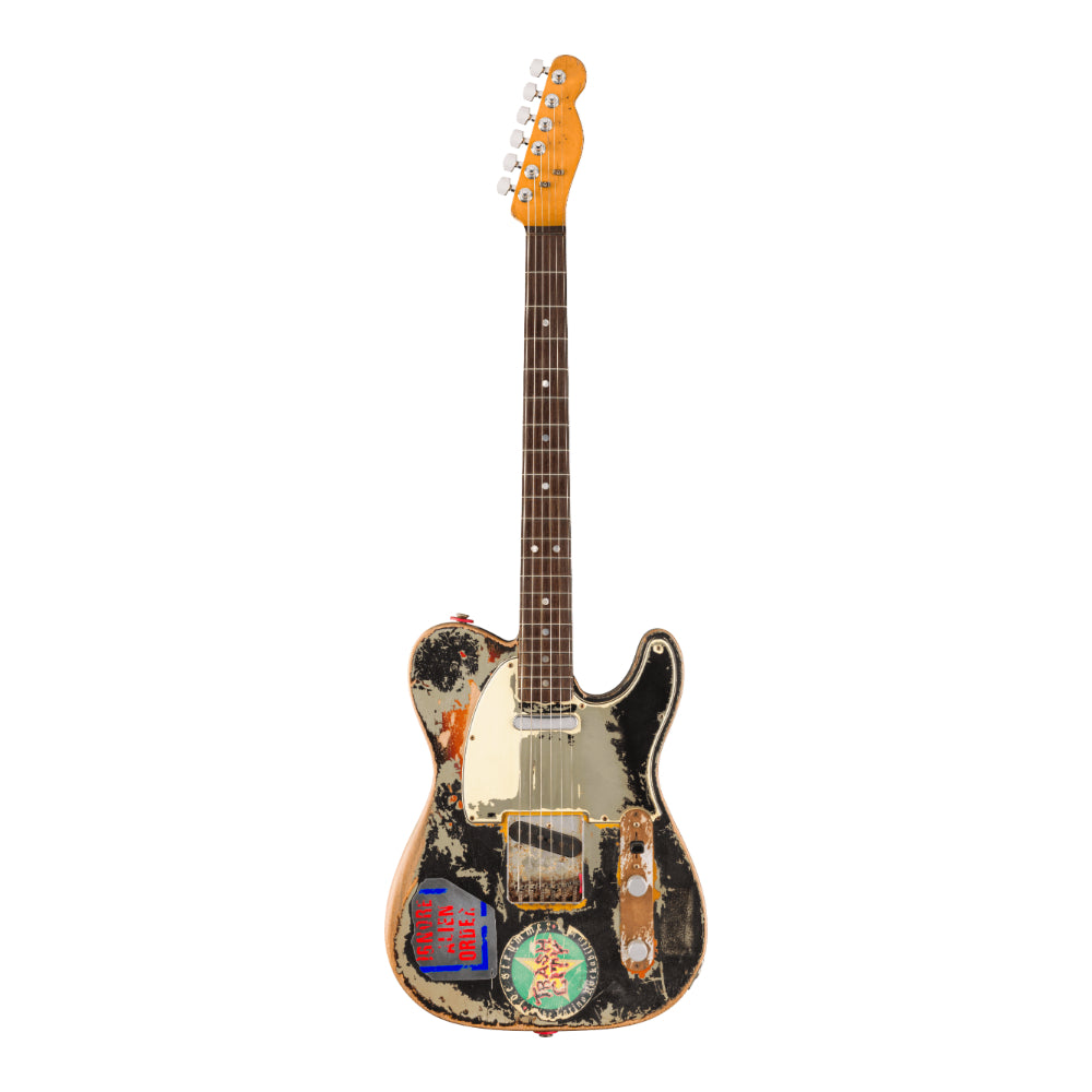 Fender Custom Shop Limited Edition Joe Strummer Telecaster Super Heavy Relic Aged Black over 3-Color Sunburst Master Built by Paul Waller