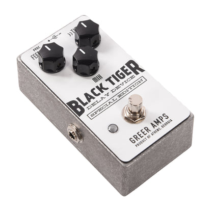 Greer Amps Special Edition Black Tiger Delay Pedal White