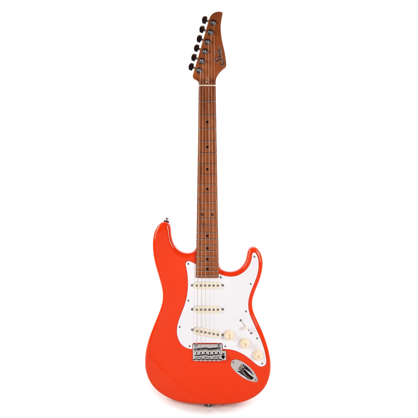 Suhr Custom Classic S SSS Fiesta Orange w/Roasted Maple Neck