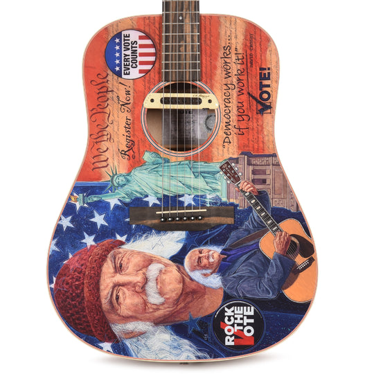 Martin D-11E Rock the Vote Spruce/American Sycamore w/Custom Artwork by Robert Goetzl (Limited Edition of 47 Guitars)