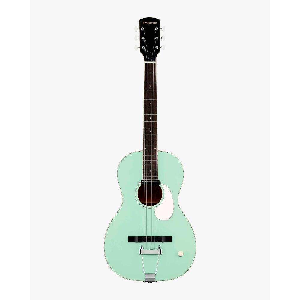 Orangewood Juniper Surf Green Live Rubber Bridge Parlor Acoustic Guitar