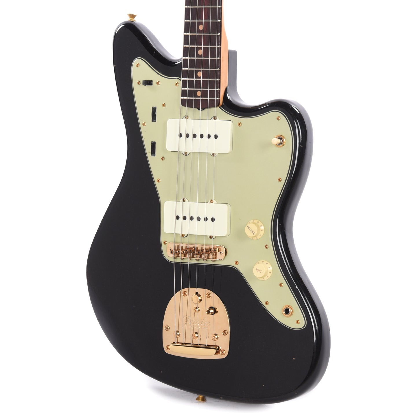 Fender Custom Shop 1962 Jazzmaster "Chicago Special" Journeyman Relic Aged Black w/Painted Headcap & Gold Hardware