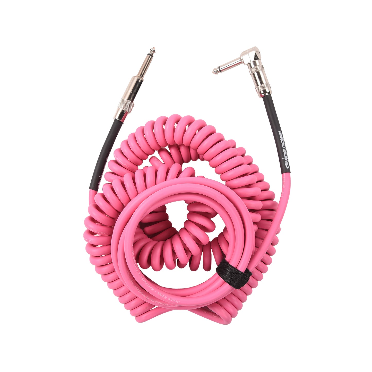 Divine Noise 50/50 Instrument Cable 30' Straight/Right Angle Pink