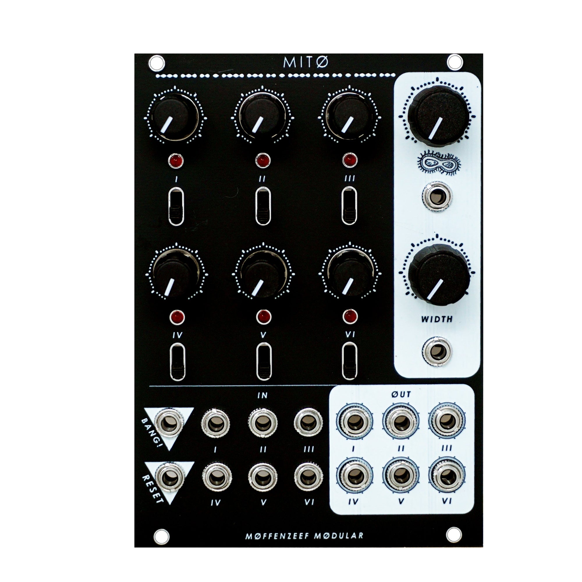 Moffenzeef Modular MITO 6 Channel Trigger Sequencer Eurorack Module Limited Black