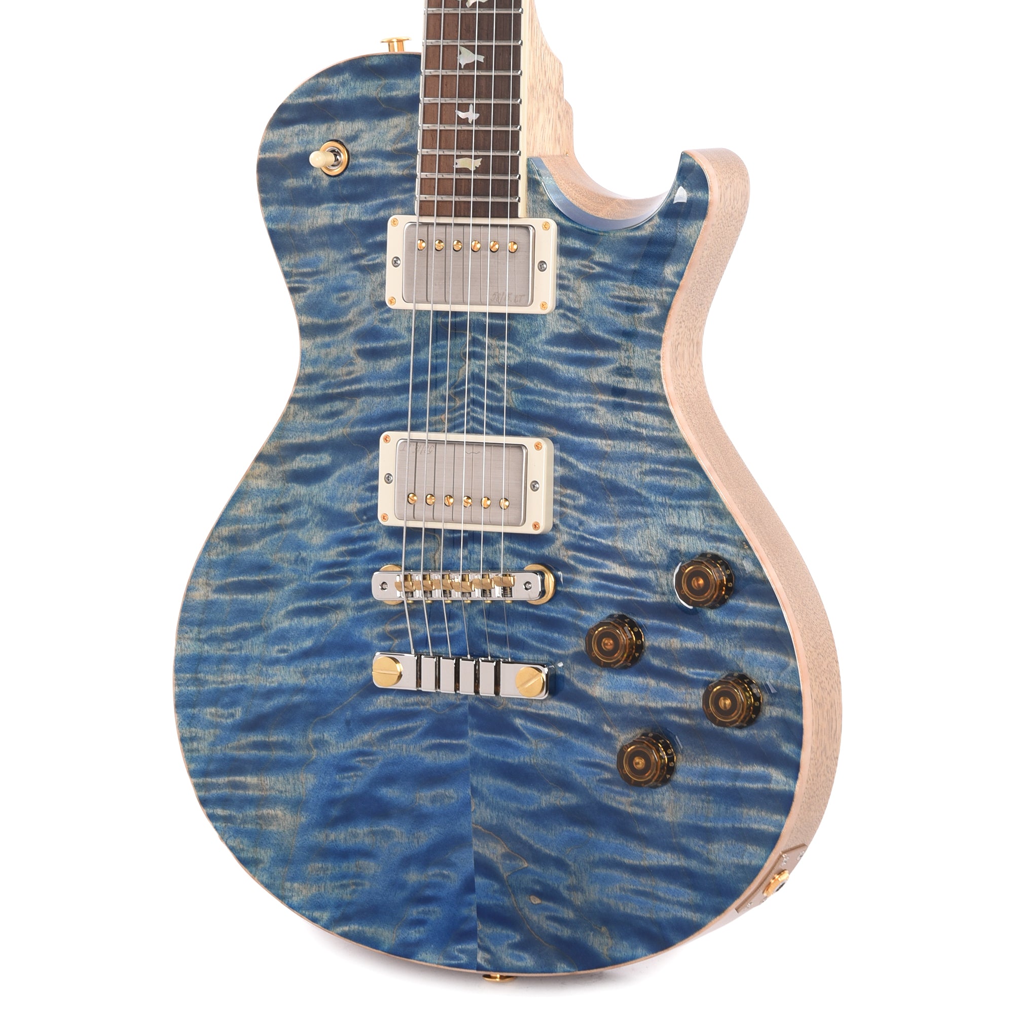 PRS Wood Library McCarty 594 Singlecut 10-Top Quilt Faded Blue Jean w/Korina Body/Neck & Brazilian Rosewood Fingerboard