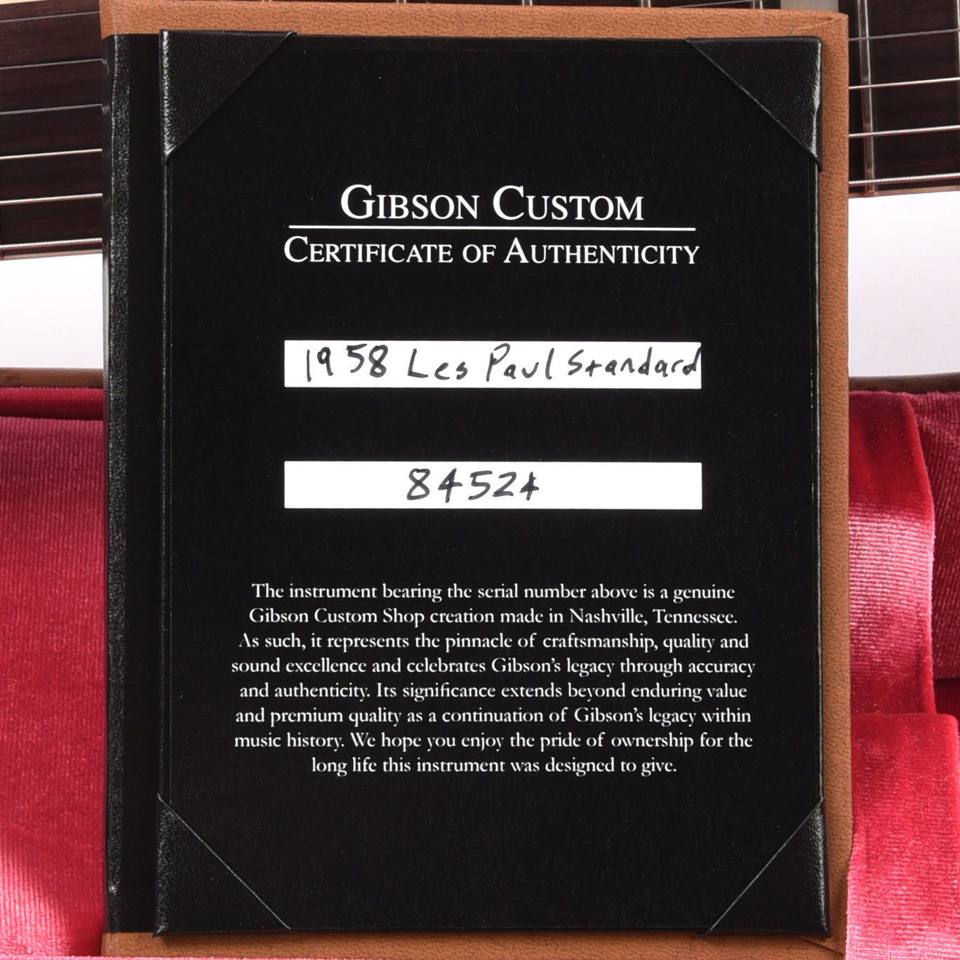 Gibson Custom Shop 1958 Les Paul Standard Reissue Bourbon Burst VOS
