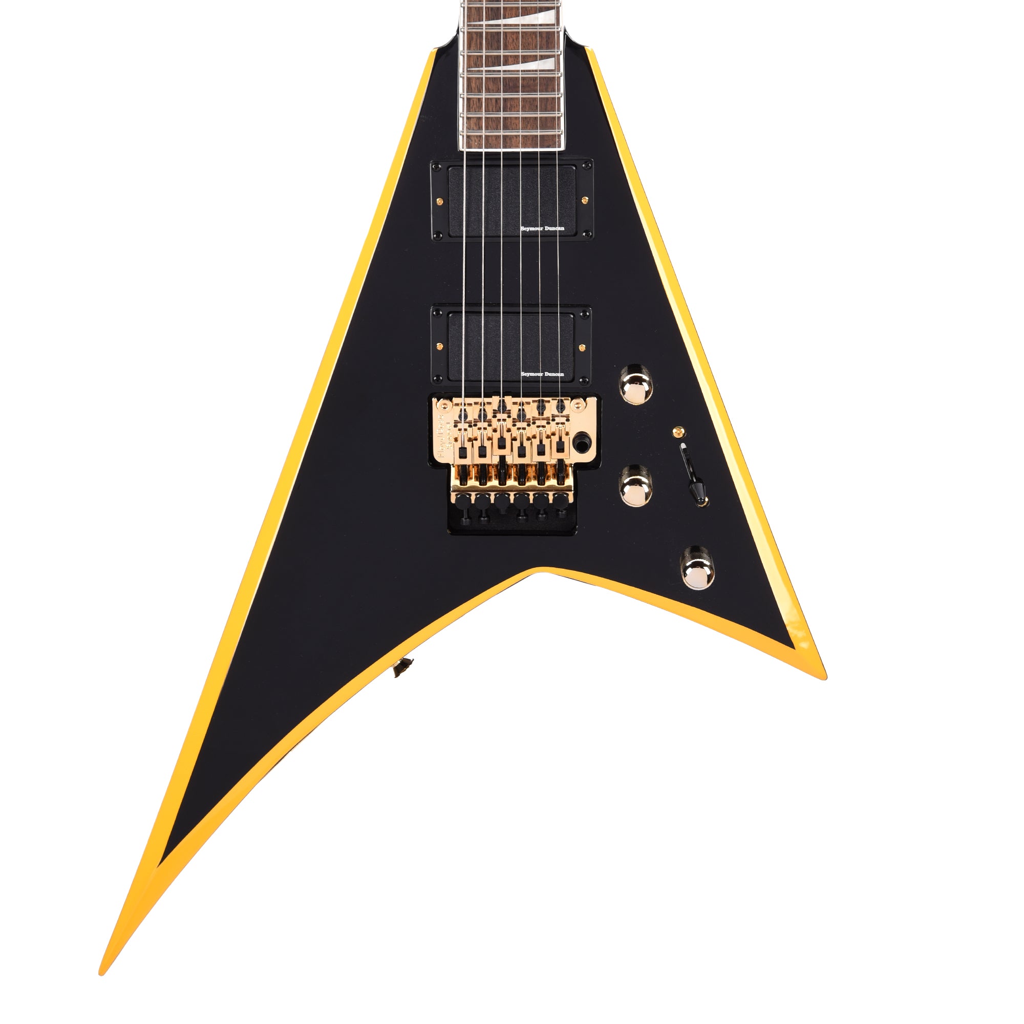 Jackson X Series Rhoads RRX24 Black w/Yellow Bevels