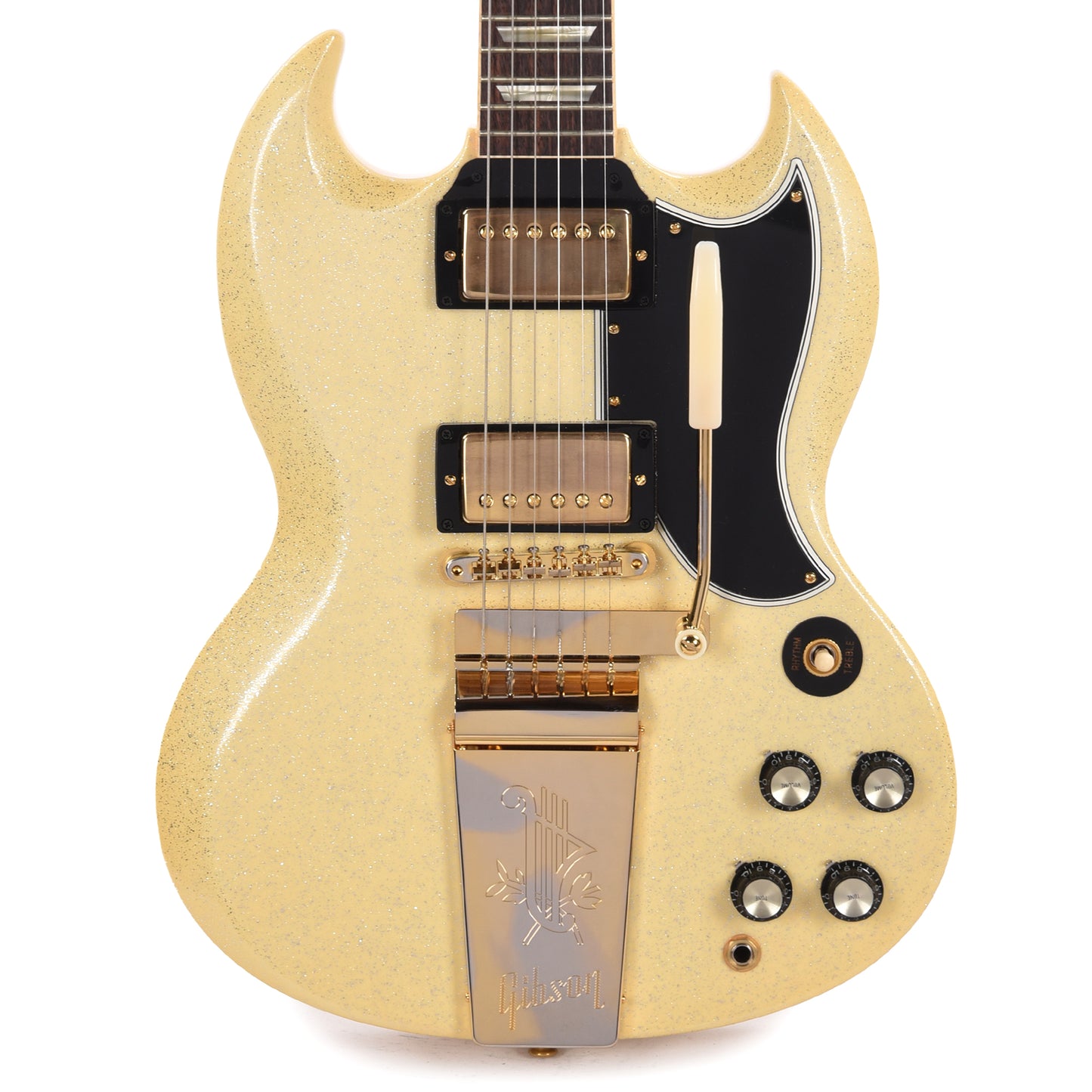 Gibson Custom Shop 1961 SG Standard Reissue "CME Spec" Heavy Antique White Sparkle VOS w/Maestro Vibrola