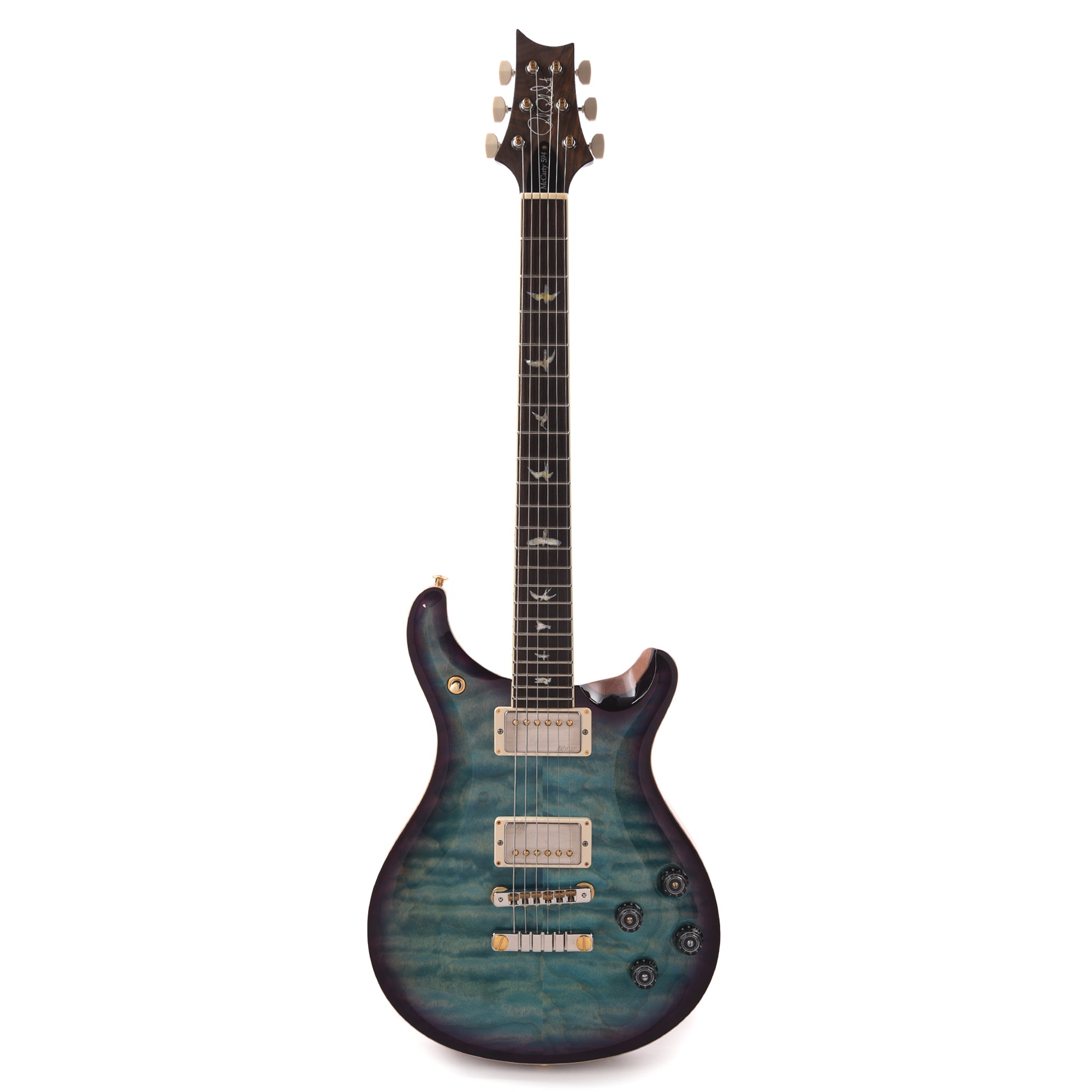 PRS Wood Library McCarty 594 10-Top Quilt Aquableux Purple Burst w/Figured Stained Maple Neck & Cocobolo Fingerboard