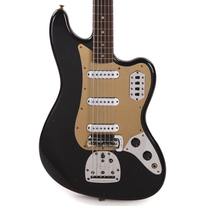 Fender Custom Shop 1962 Bass VI Journeyman Super Aged Space Dust Black w/Anodized Gold Pickguard