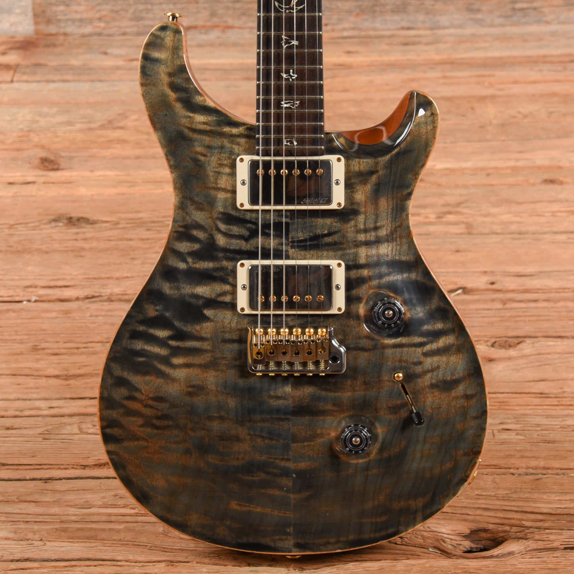 PRS Wood Library Custom 24 10-Top w/Rosewood Neck Faded Blue Denim 2017