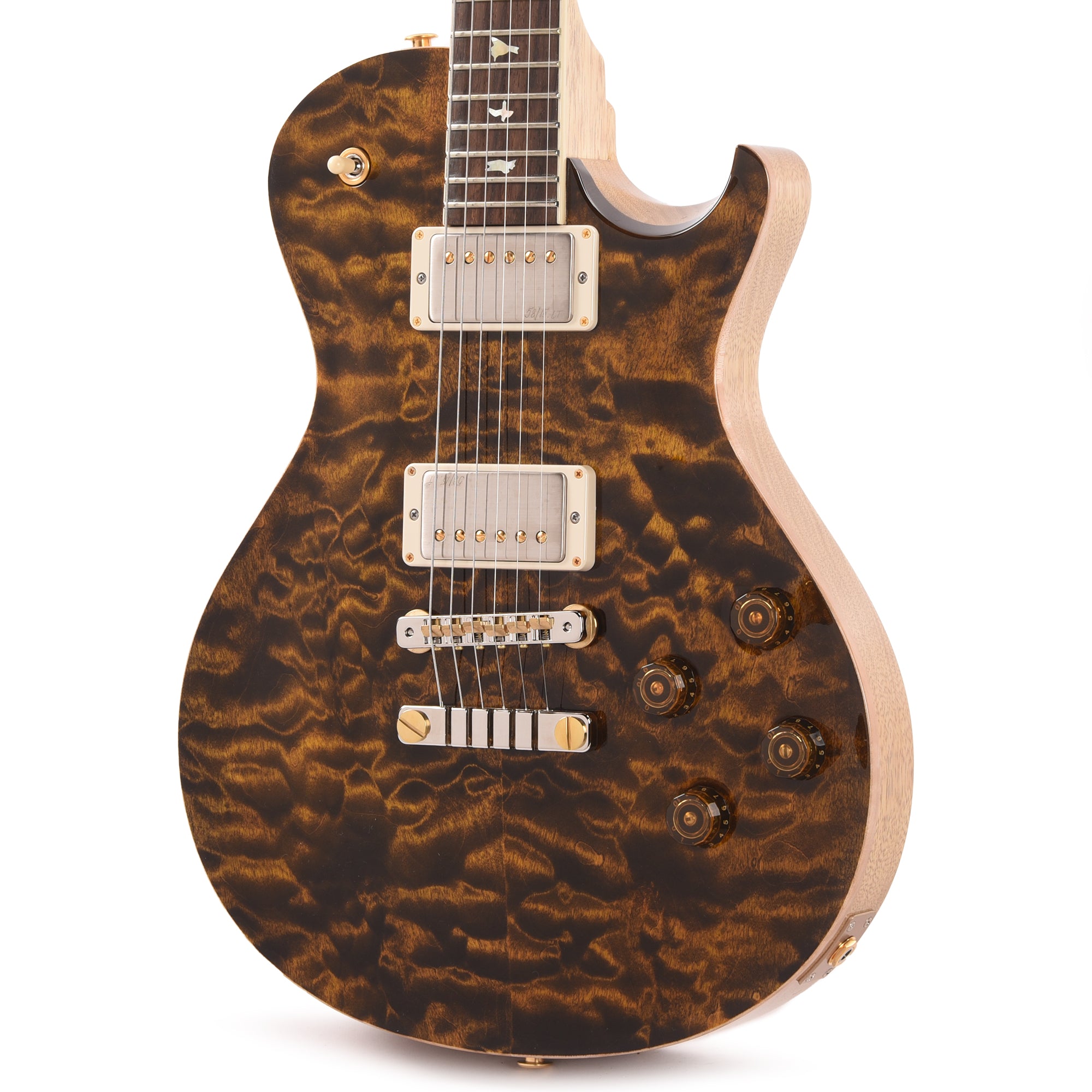 PRS Wood Library McCarty 594 Singlecut 10-Top Quilt Yellow Tiger w/Korina Body/Neck & Brazilian Rosewood Fingerboard