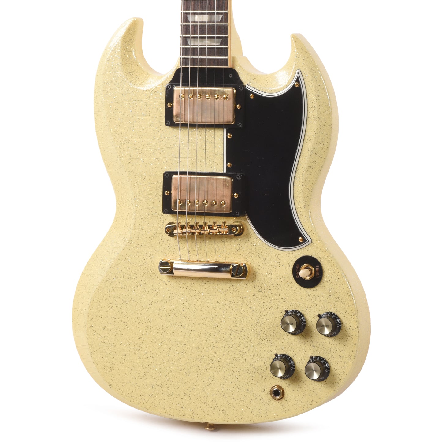 Gibson Custom Shop 1961 SG Standard Reissue "CME Spec" Heavy Antique White Sparkle Ultra Light Aged