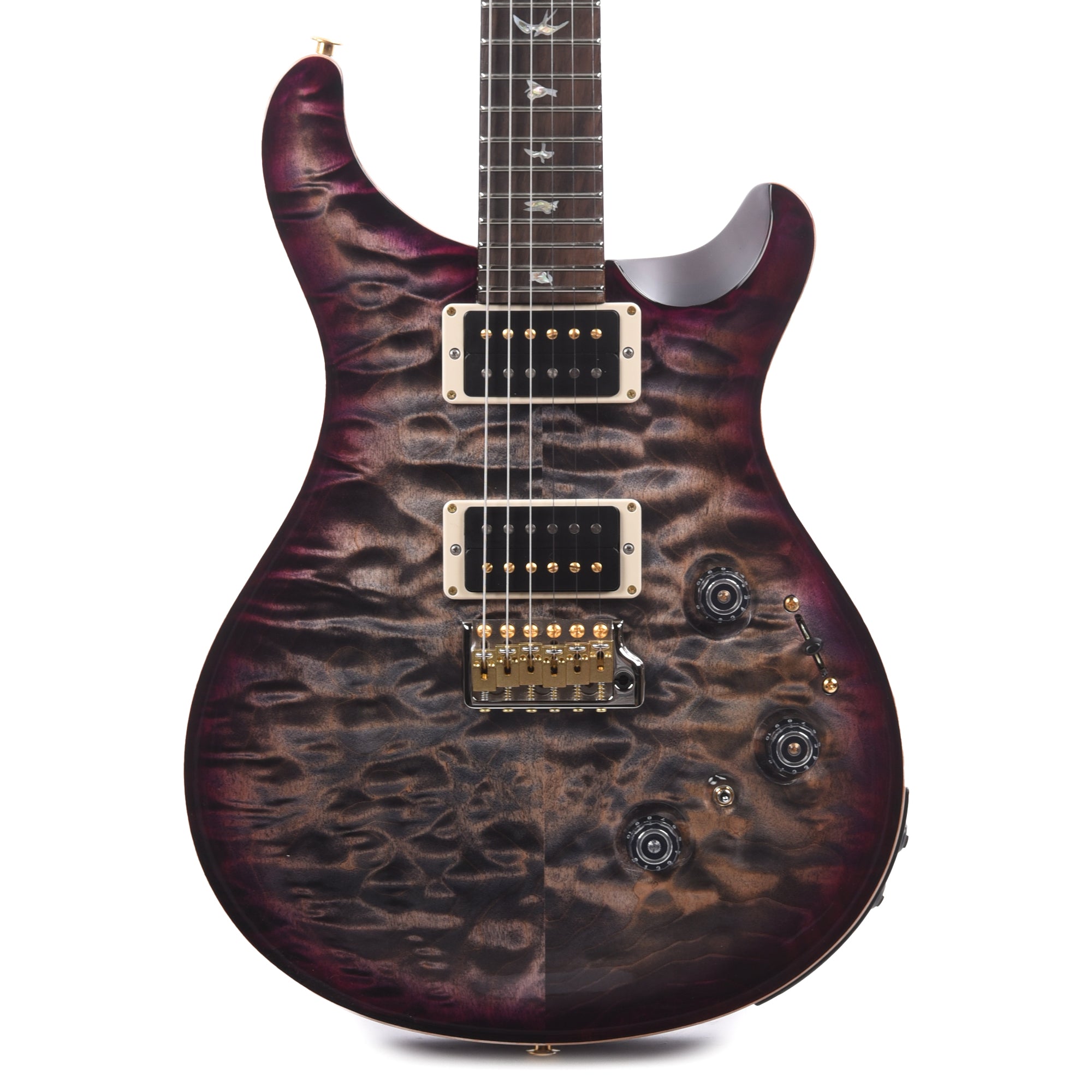 PRS Wood Library Custom 24 Piezo 10-Top Quilt Charcoal Purple Burst w/Brazilian Rosewood Fingerboard