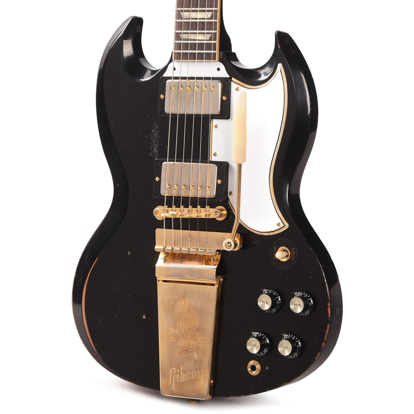 Gibson Custom Shop Murphy Lab 1961 Les Paul/SG Standard "CME Spec" Heavy Antique Ebony Heavy Aged w/Maestro Vibrola