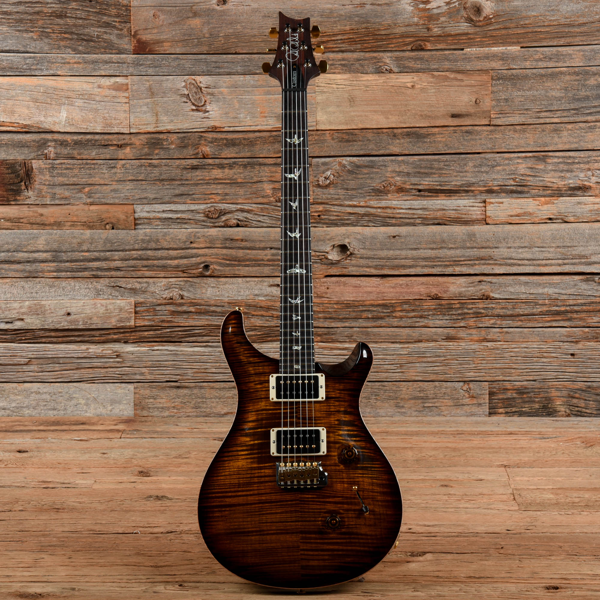 PRS Custom 24 10-Top Black Gold Burst 2020