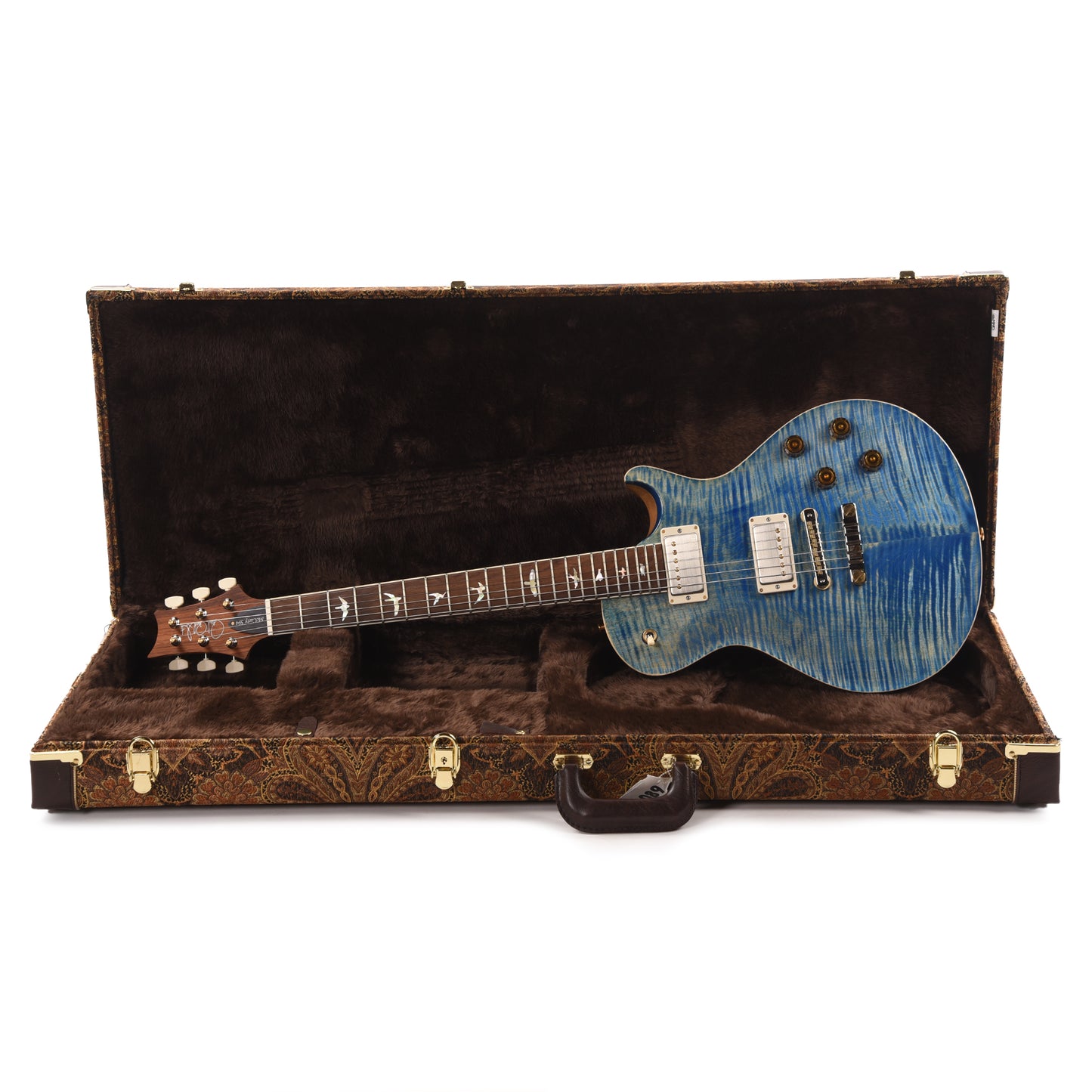 PRS Wood Library McCarty 594 Singlecut 10-Top Flame Faded Blue Jean w/Korina Body/Neck & Brazilian Rosewood Fingerboard