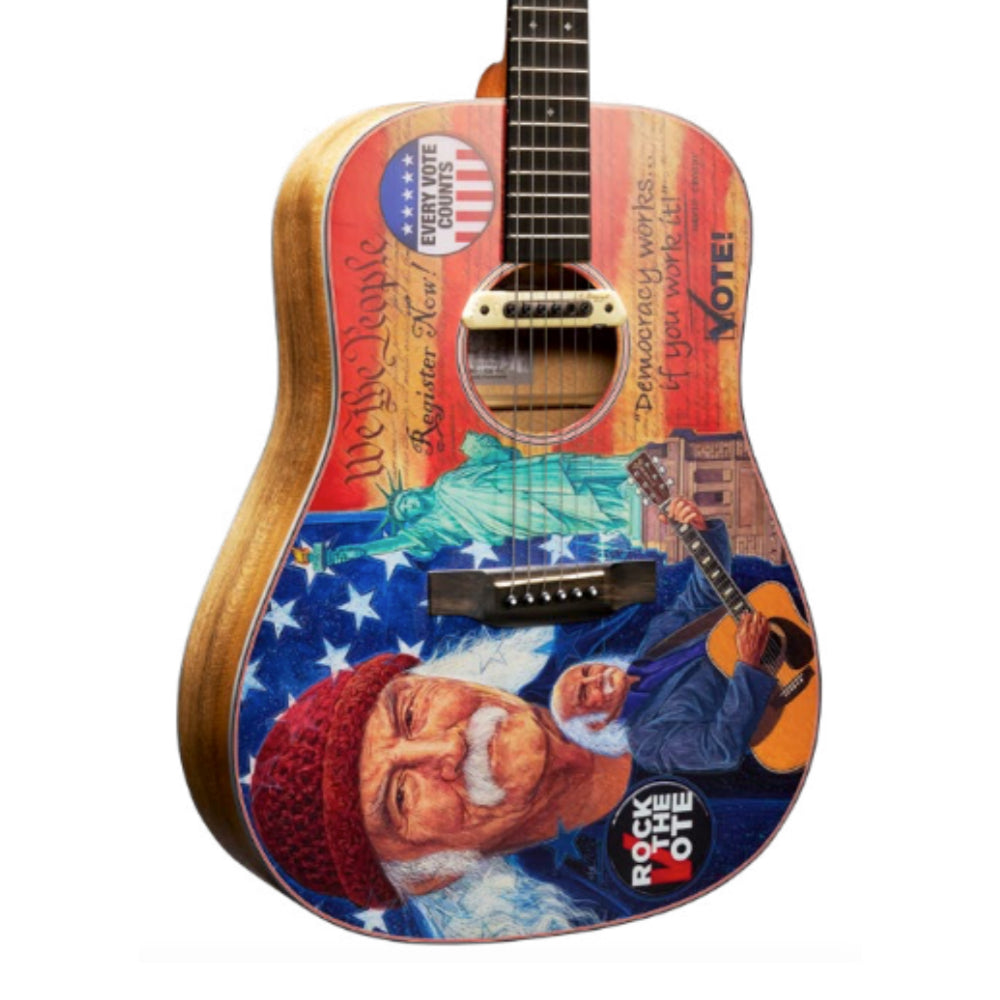 Martin D-11E Rock the Vote Spruce/American Sycamore w/Custom Artwork by Robert Goetzl (Limited Edition of 47 Guitars)