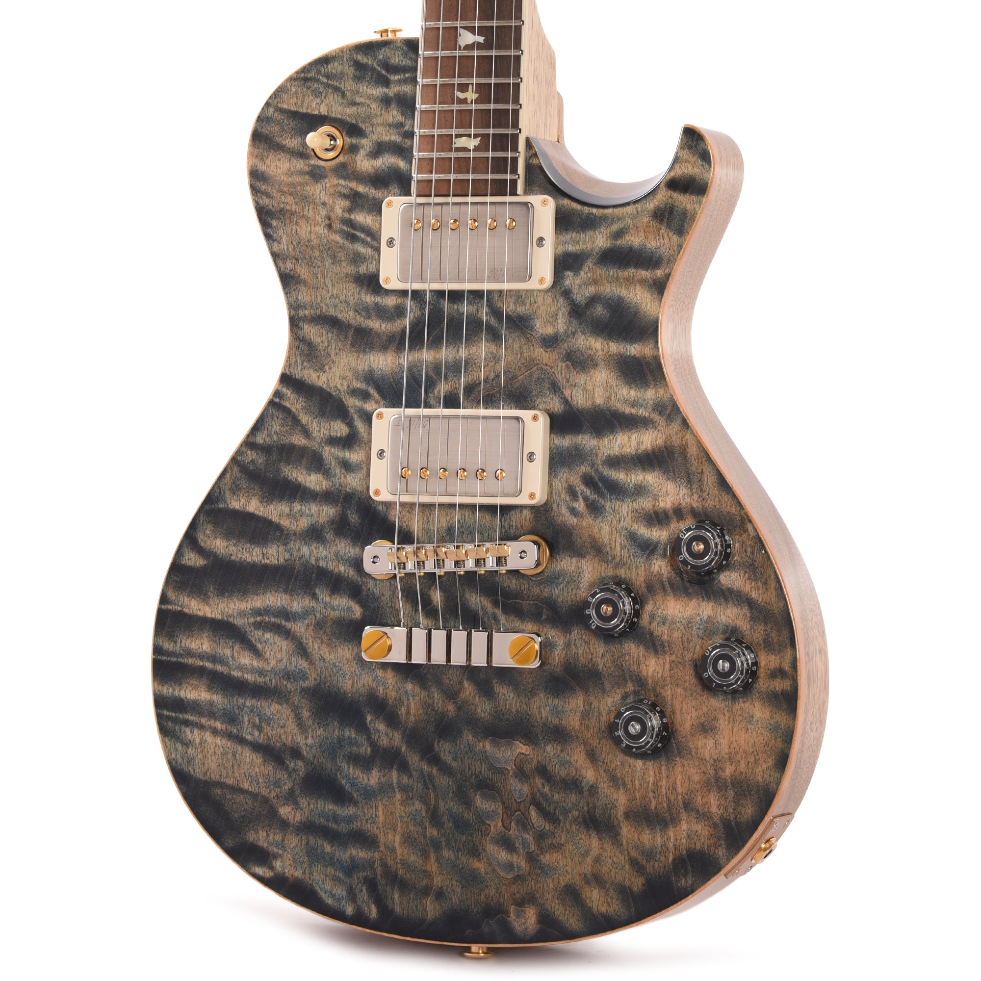 PRS Wood Library McCarty 594 Singlecut 10-Top Quilt Faded Whale Blue w/Korina Body/Neck & Brazilian Rosewood Fingerboard