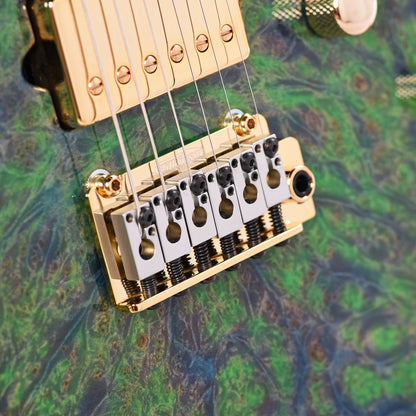 Suhr Custom Modern Trans Algae w/CME-Selected Burl Maple Top