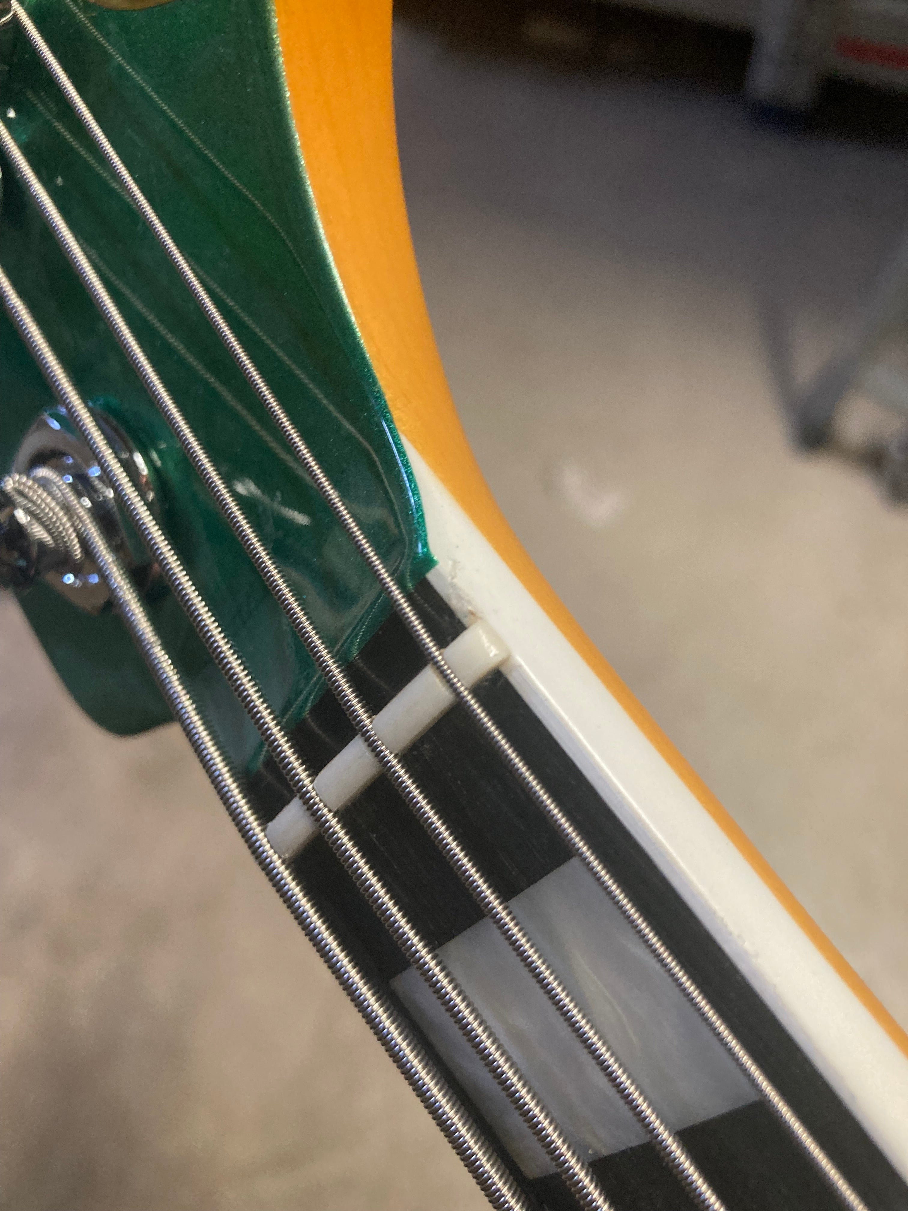 Fender American Ultra Jazz Bass Mystic Pine Green w/Ebony Fingerboard, Anodized Gold Pickguard, & Matching Headcap