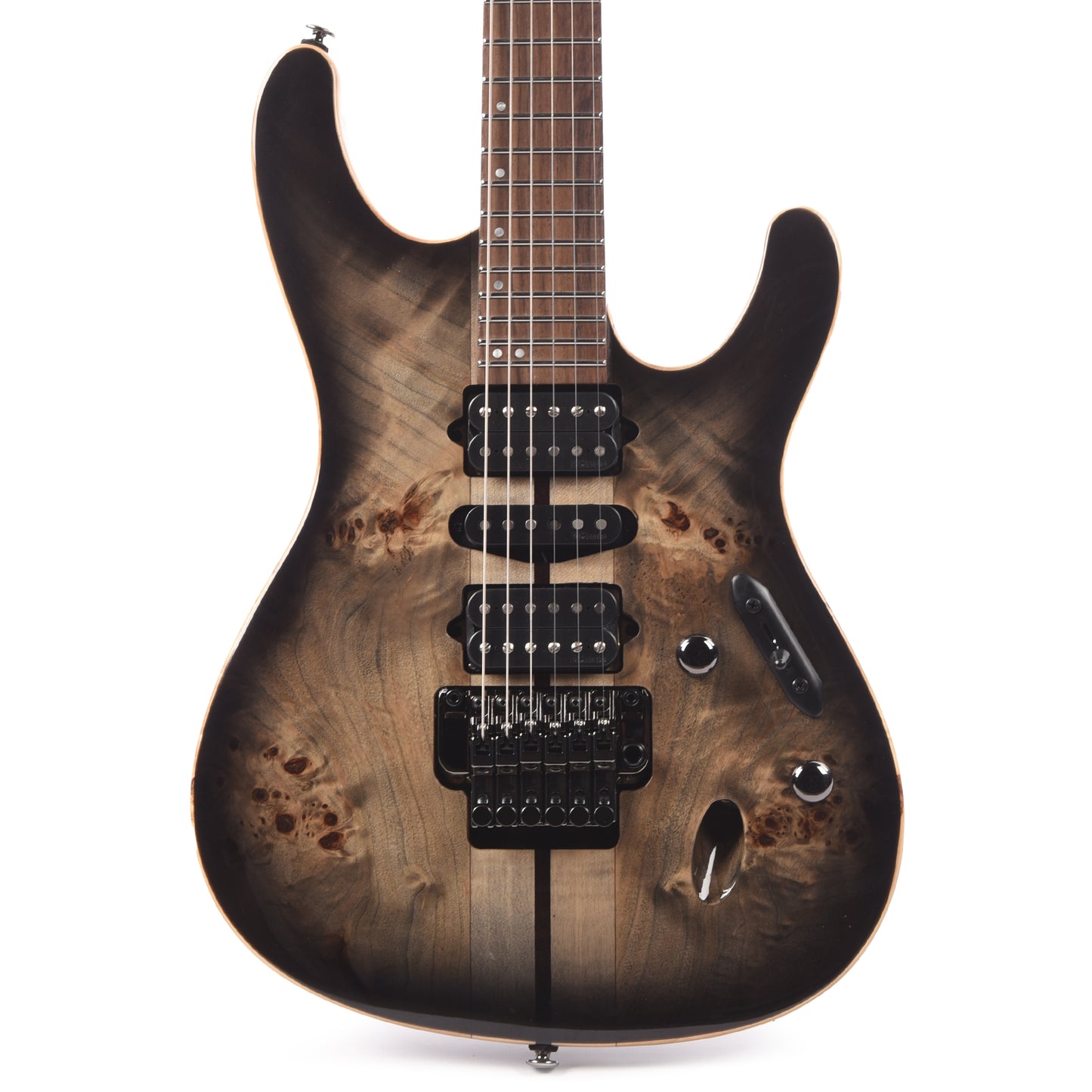 Ibanez S1070PBZCKB Premium 6-String Electric Guitar Charcoal Black Burst