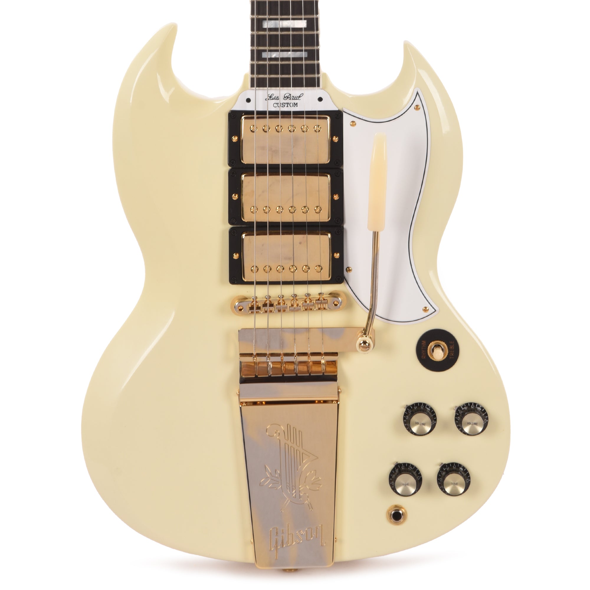 Gibson Custom Shop 1963 Les Paul SG Custom Reissue w/Maestro Classic White VOS