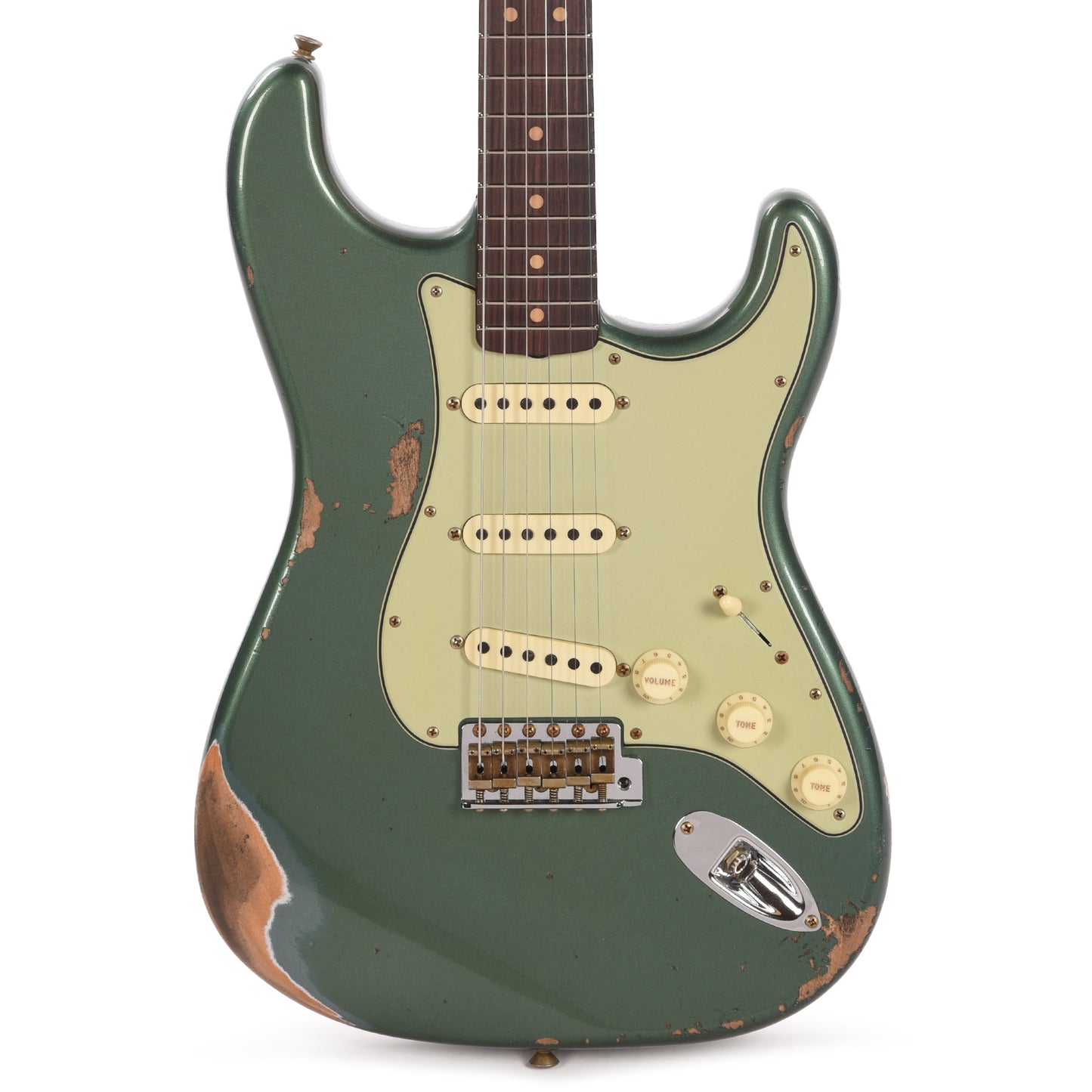 Fender Custom Shop Limited Edition 1964 L-Series Stratocaster Heavy Relic Aged Sage Green Metallic