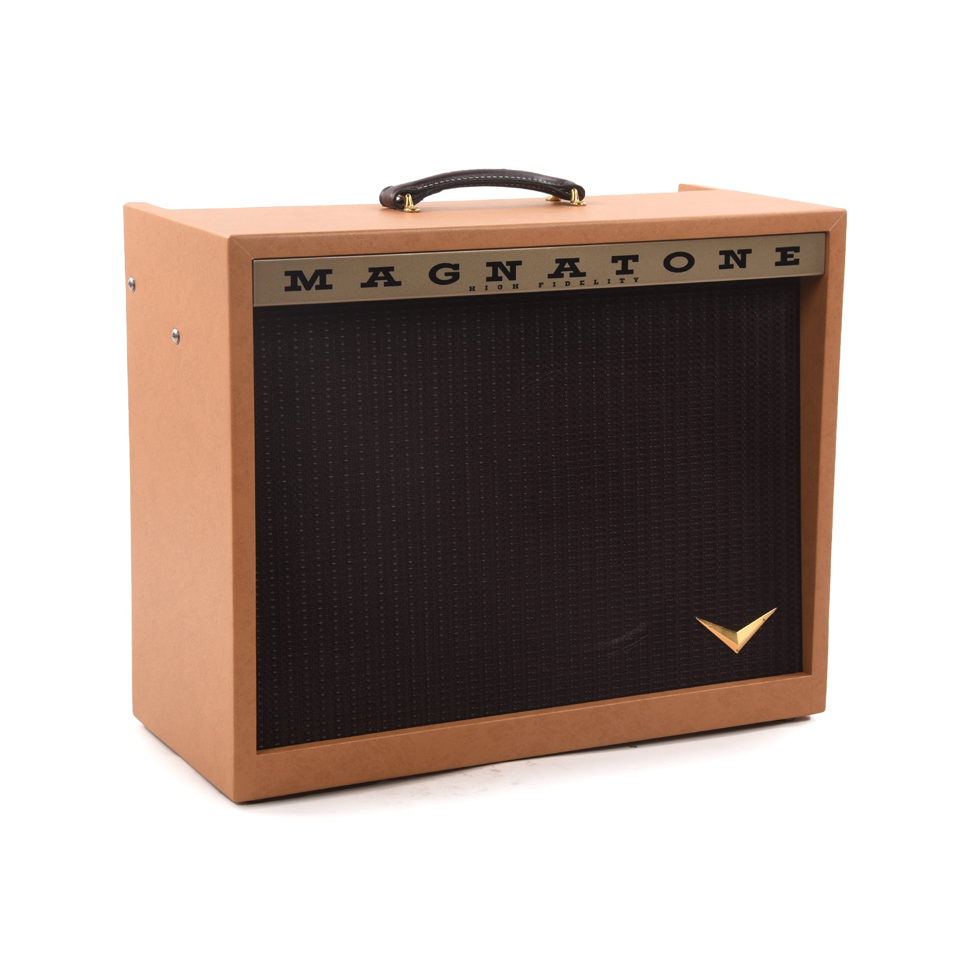 Magnatone Varsity Reverb 15W 1x12 Combo Amp Blonde w/ Oxblood Grill