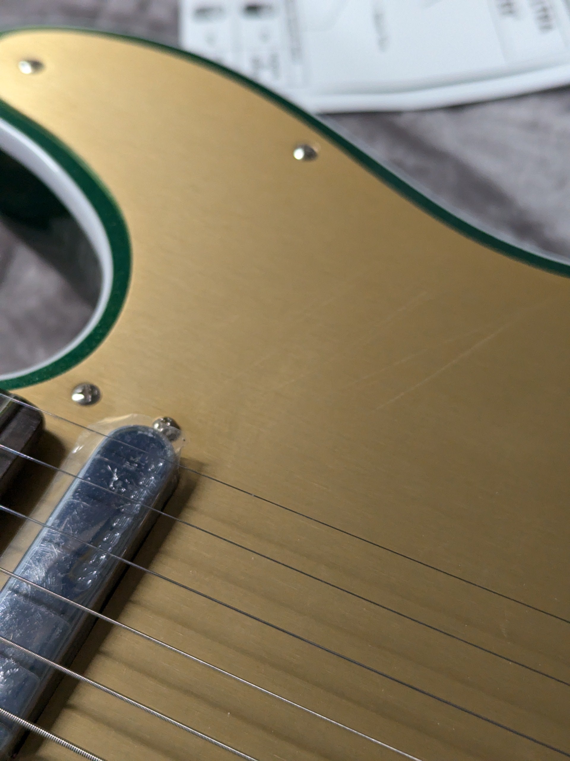 Fender American Ultra Telecaster Mystic Pine w/Ebony Fingerboard & Anodized Gold Pickguard