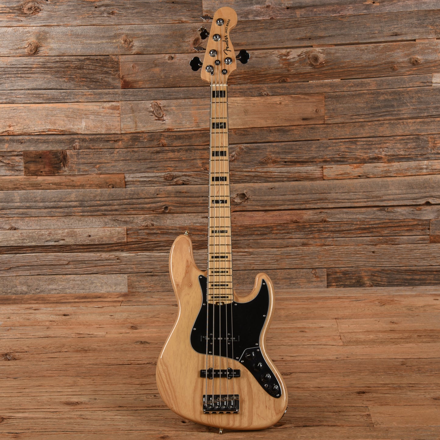 Fender American Elite Jazz Bass V Natural 2017