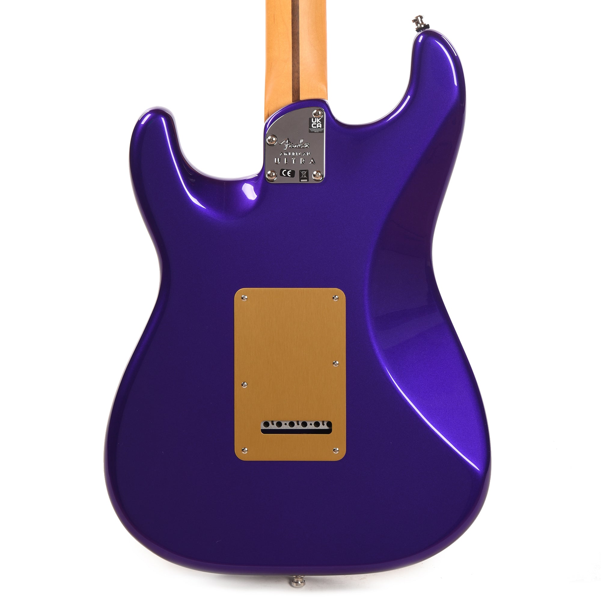 Fender American Ultra Stratocaster Plum Metallic w/Ebony Fingerboard & Anodized Gold Pickguard