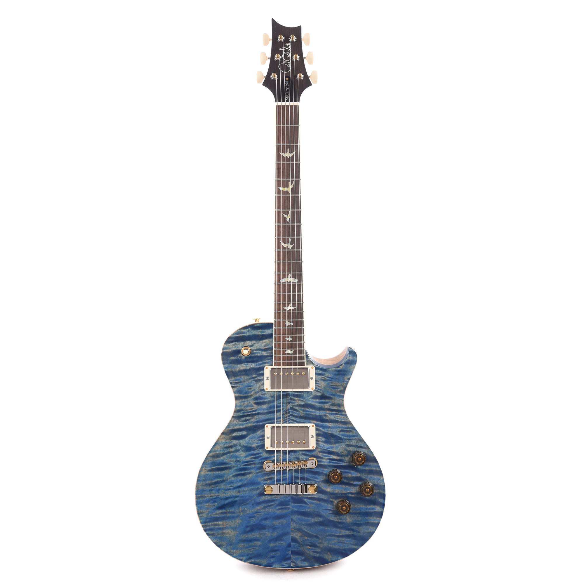 PRS Wood Library McCarty 594 Singlecut 10-Top Quilt Faded Blue Jean w/Korina Body/Neck & Brazilian Rosewood Fingerboard