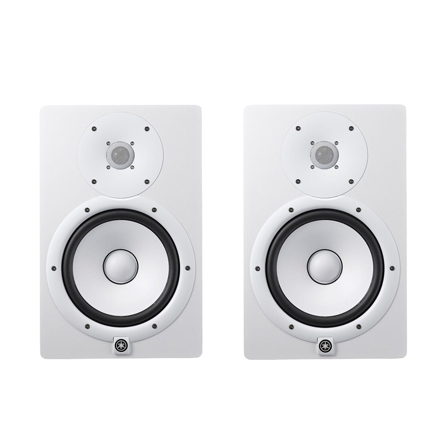 Yamaha HS8i 8" Bi-amplified Studio Monitor White Pair Bundle