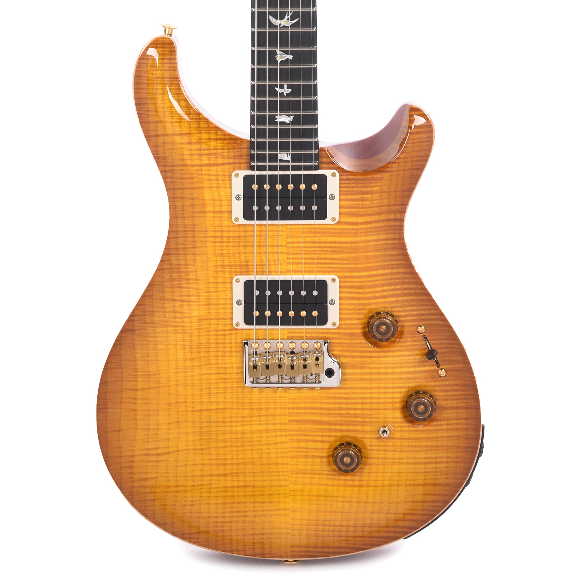 PRS Wood Library Custom 24 Piezo 10-Top Flame Faded McCarty Sunburst w/Figured Stained Neck & Ebony Fingerboard